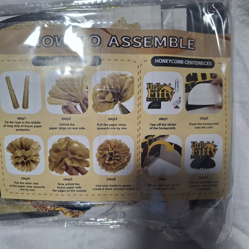Hello 70th Honeycomb Centerpieces